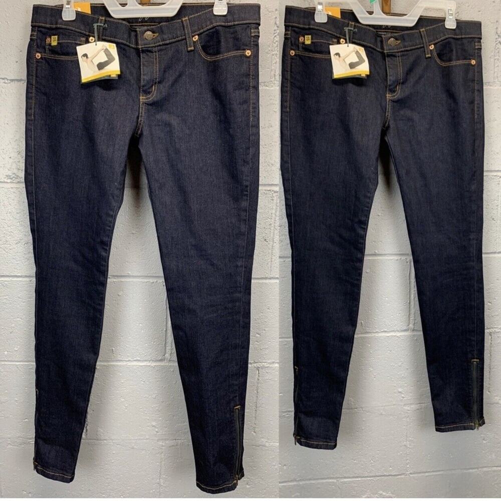 Second Yoga Jeans Low Rise 31 NWT Dark Wash Zipper Leg
